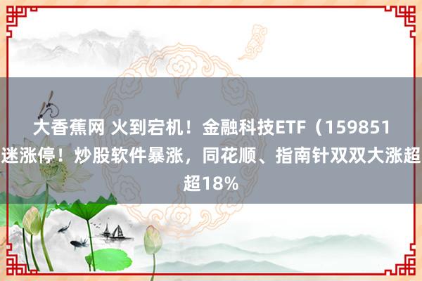 大香蕉网 火到宕机！金融科技ETF（159851）凄迷涨停！炒股软件暴涨，同花顺、指南针双双大涨超18%