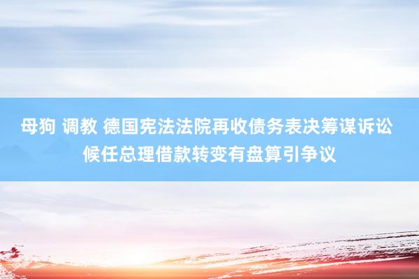 母狗 调教 德国宪法法院再收债务表决筹谋诉讼 候任总理借款转变有盘算引争议
