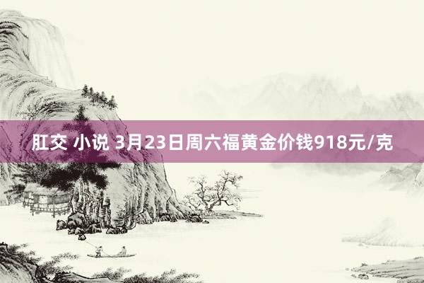 肛交 小说 3月23日周六福黄金价钱918元/克