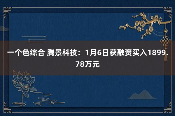 一个色综合 腾景科技：1月6日获融资买入1899.78万元