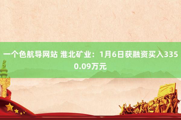 一个色航导网站 淮北矿业：1月6日获融资买入3350.09万元