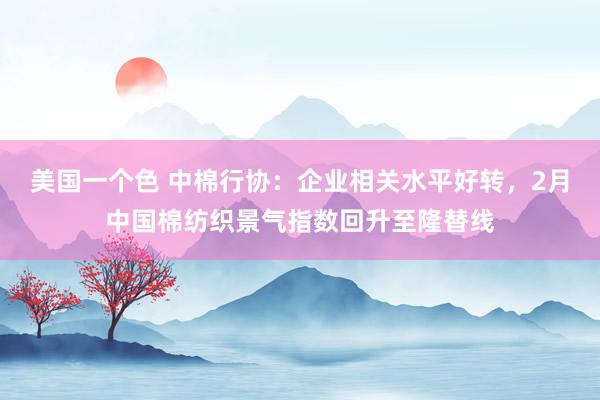 美国一个色 中棉行协：企业相关水平好转，2月中国棉纺织景气指数回升至隆替线