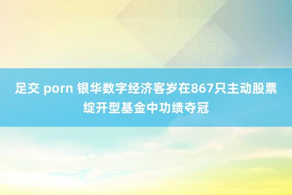 足交 porn 银华数字经济客岁在867只主动股票绽开型基金中功绩夺冠