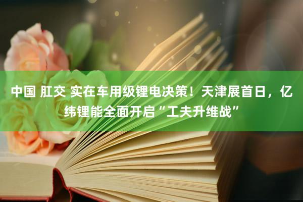 中国 肛交 实在车用级锂电决策！天津展首日，亿纬锂能全面开启“工夫升维战”