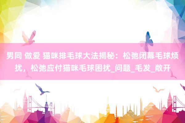 男同 做爱 猫咪排毛球大法揭秘：松弛闭幕毛球烦扰，松弛应付猫咪毛球困扰_问题_毛发_敞开