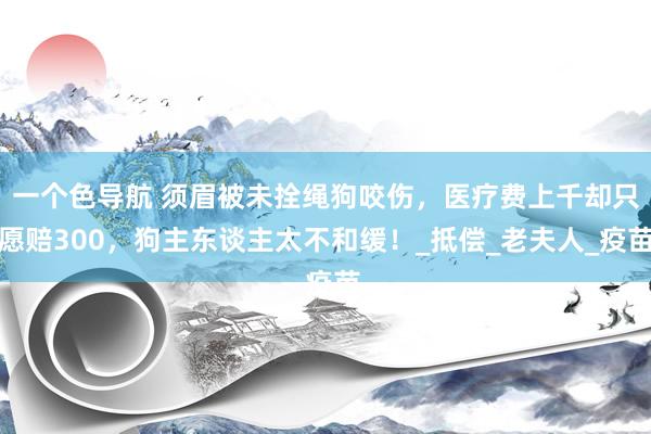 一个色导航 须眉被未拴绳狗咬伤，医疗费上千却只愿赔300，狗主东谈主太不和缓！_抵偿_老夫人_疫苗