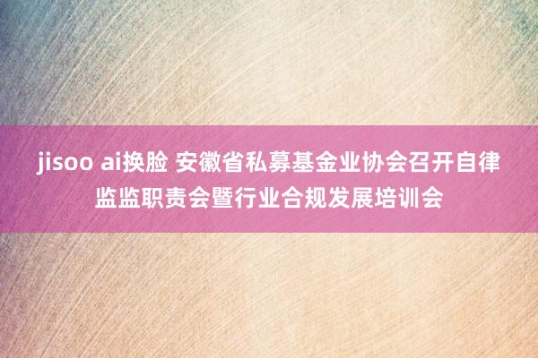 jisoo ai换脸 安徽省私募基金业协会召开自律监监职责会暨行业合规发展培训会
