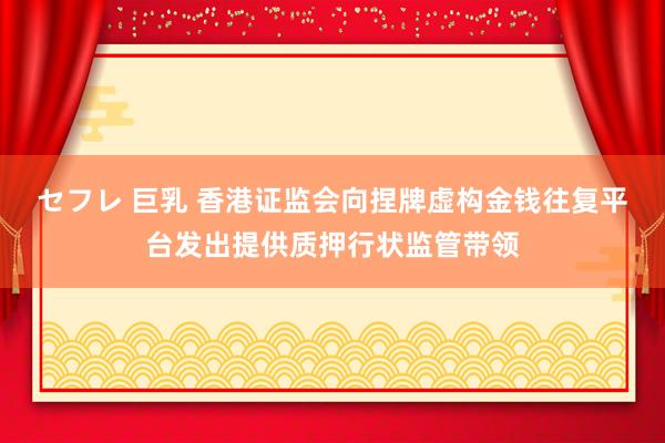 セフレ 巨乳 香港证监会向捏牌虚构金钱往复平台发出提供质押行状监管带领