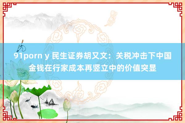 91porn y 民生证券胡又文：关税冲击下中国金钱在行家成本再竖立中的价值突显