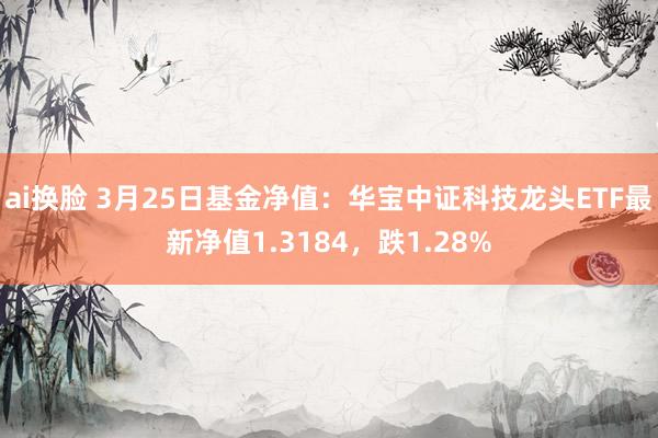 ai换脸 3月25日基金净值：华宝中证科技龙头ETF最新净值1.3184，跌1.28%