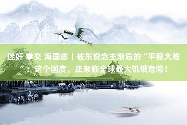 迷奸 拳交 海国志丨被东说念主渐忘的“平稳大难”：这个国度，正濒临全球最大饥饿危险！