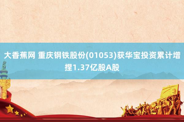 大香蕉网 重庆钢铁股份(01053)获华宝投资累计增捏1.37亿股A股