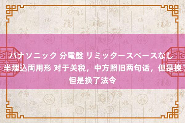 パナソニック 分電盤 リミッタースペースなし 露出・半埋込両用形 对于关税，中方照旧两句话，但是换了法令